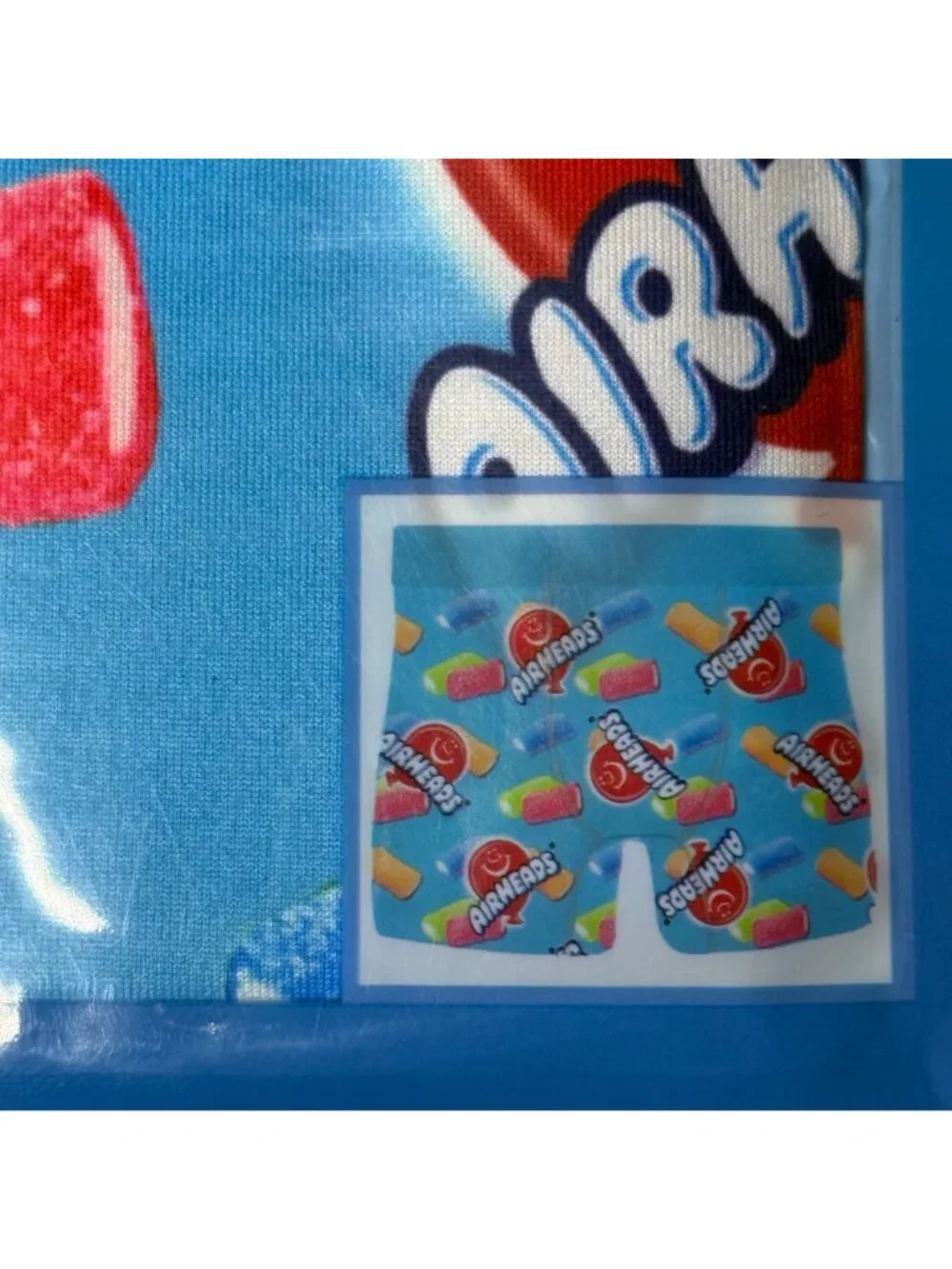Airheads Men's XL Blue Candy Graphic Novelty Boxer Briefs NWT